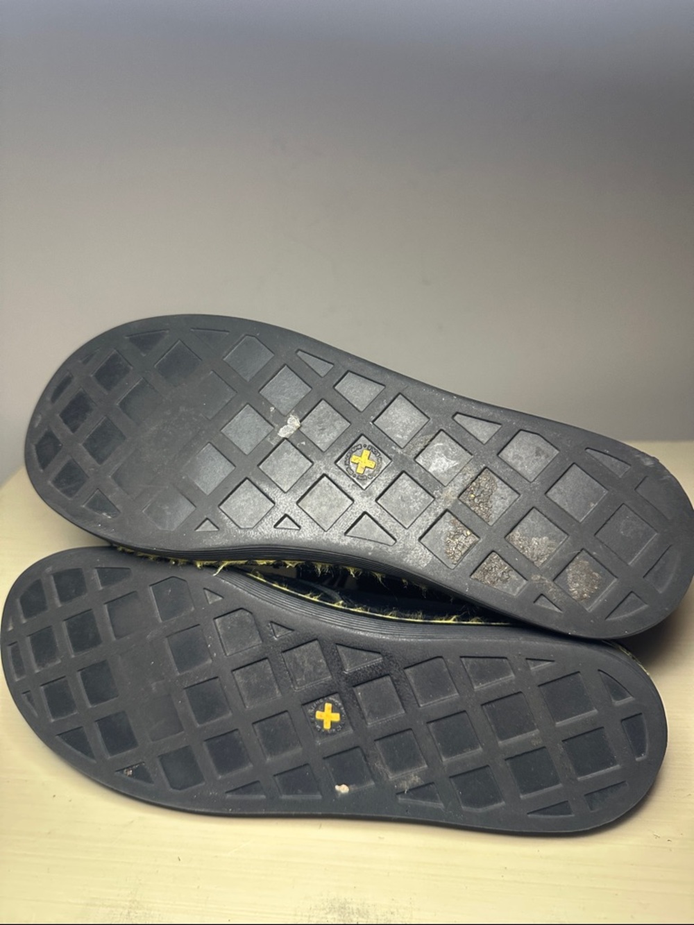 Doc Martens Black Leather Lace-Up Boots with Yellow Stitching - Picture 6 of 8
